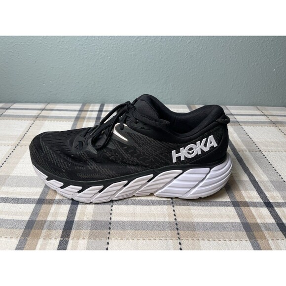 Hoka One One Gaviota 4 Men\'s Size 13D Running Shoes Black White 1123198 BWHT main image 4